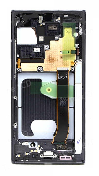 LCD-näyttö Samsung N985/N986 Note 20 Ultra kosketusnäytöllä ja kehyksellä Mystic Black alkuperäinen (service pack)