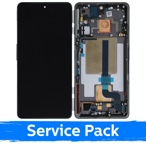 LCD-näyttö yhteensopiva Xiaomi 11T (11T Pro) kehyksellä / Cyber Yellow / (Service Pack)