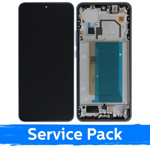 LCD Display Compatible With Xiaomi 13T (13T Pro) With Frame / Alpine Blue / (Service Pack)