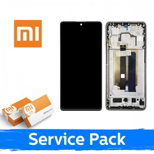 LCD-näyttö yhteensopiva Xiaomi Poco X6 Pro 5G kehyksellä / musta / (Service Pack)