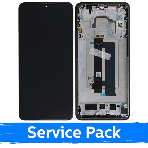 LCD Display Compatible With Xiaomi Poco X6 Pro 5G With Frame / Yellow / (Service Pack)