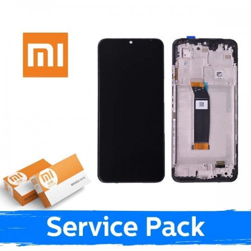 LCD-näyttö yhteensopiva Xiaomi Redmi 10 5G musta kehyksellä (Service Pack)