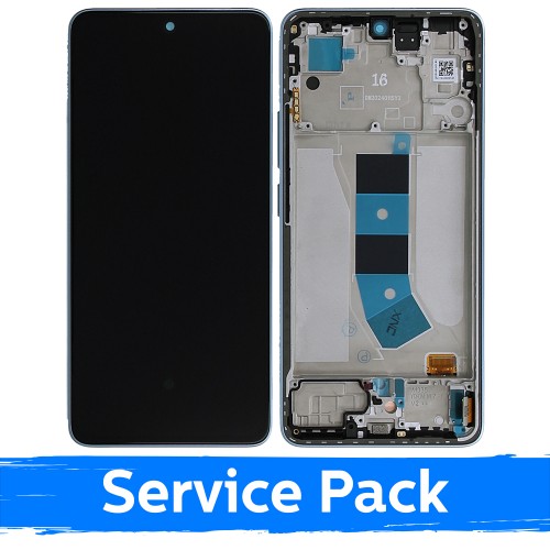 LCD Display Compatible With Xiaomi Redmi Note 13 4G With Frame / Ice Blue / (Service Pack)