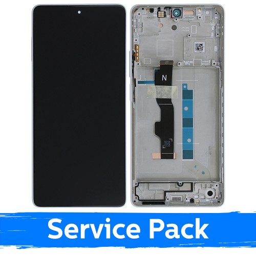 LCD-näyttö yhteensopiva Xiaomi Redmi Note 13 5G kehyksellä / Arctic White / (Service Pack)
