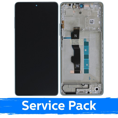 LCD-näyttö yhteensopiva Xiaomi Redmi Note 13 5G kehyksellä / Ocean Teal / (Service Pack)