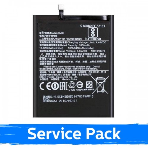 Battery Compatible With Xiaomi Mi 8 3400mAh BM3E (Service Pack)