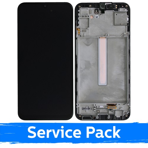 LCD Display Compatible With Samsung M346 M34 5G Black With Frame (Service Pack)