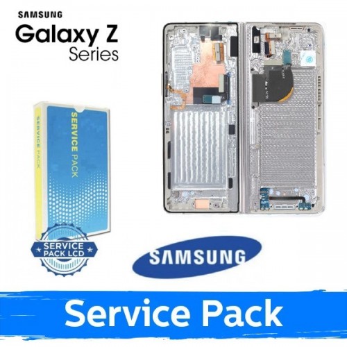 LCD Display Compatible With Samsung F946 Z Fold5 With Frame / Cream / (Service Pack)