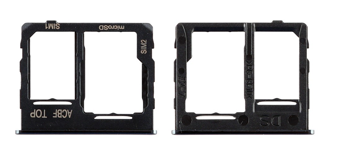 SIM-kortin pidike Samsung A326 A32 5G 2021 musta alkuperäinen (service pack)