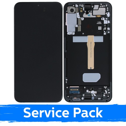 LCD Display Compatible With Samsung S906 S22 Plus With Frame / Graphite / (Service Pack)