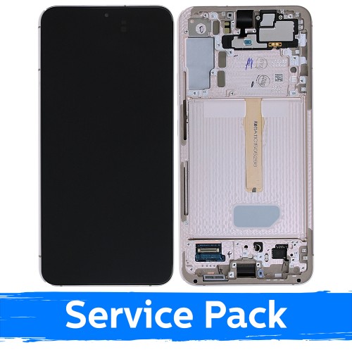 LCD Display Compatible With Samsung S906 S22 Plus With Frame / Phantom Pink / (Service Pack)