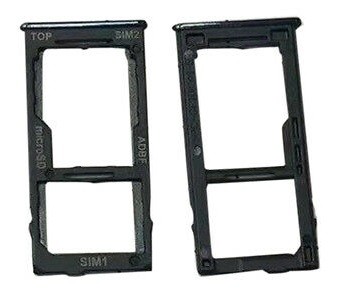 SIM-kortin pidike Samsung A426 A42 5G musta alkuperäinen (service pack)