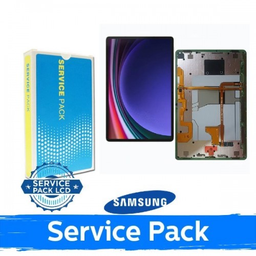 LCD-näyttö yhteensopiva Samsung X710 / X716 Tab S9 musta (Service Pack)