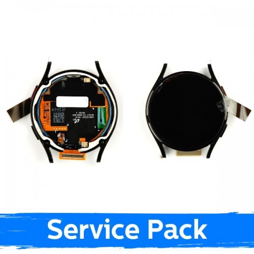 LCD-näyttö yhteensopiva Samsung R865 Watch 4 40mm kehyksellä / musta / (Service Pack)