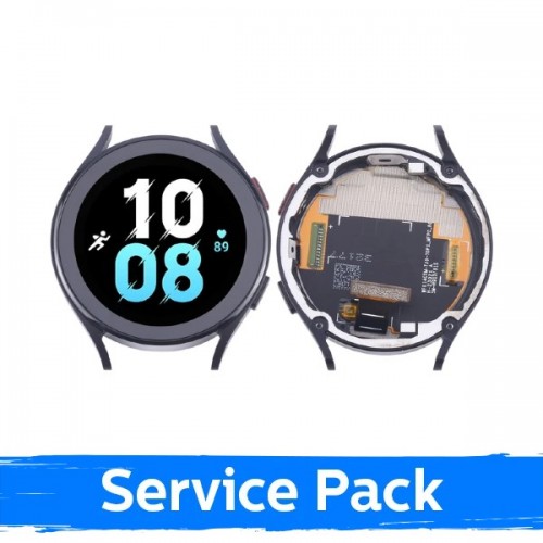 LCD-näyttö Samsung R910 Watch 5 44mm kehyksellä / Graphite / (Service Pack)