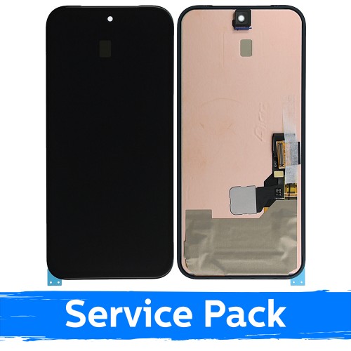 LCD-näyttö Google Pixel 8A musta kehyksellä (Service Pack)