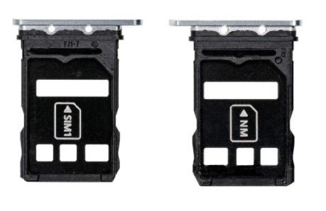 SIM card holder Huawei P40 Silver Frost ORG