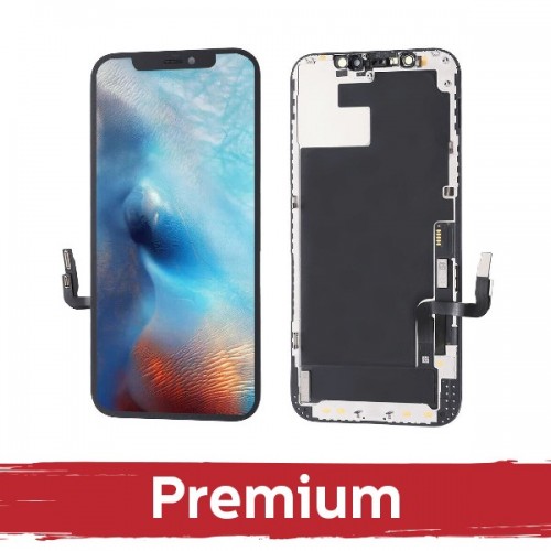 LCD Display Compatible With iPhone 12 / 12 Pro Black (Hard OLED / Premium) /*Removable IC*/