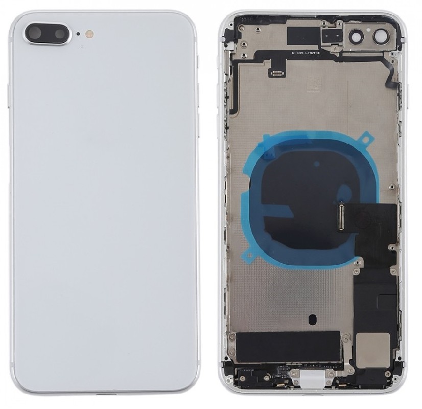 Akun kansi iPhone 8 Plus hopeinen täysi flex-kaapelilla alkuperäinen (käytetty Grade B)