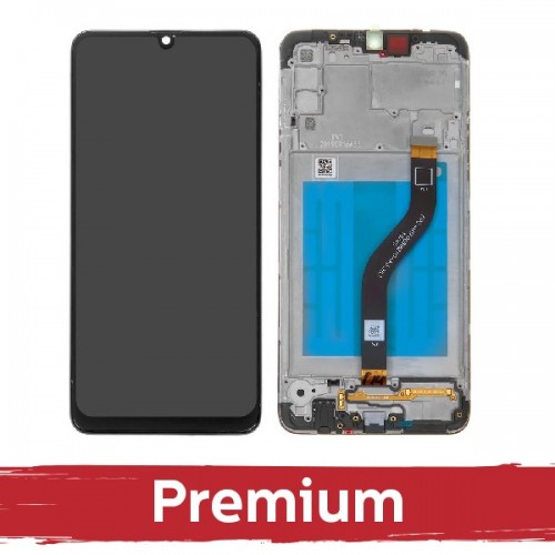 LCD-näyttö yhteensopiva Samsung A207 A20s musta kehyksellä OEM