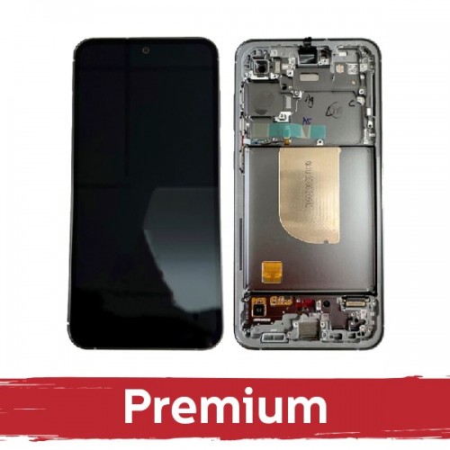 LCD-näyttö yhteensopiva Samsung S711 S23 FE kehyksellä / Grafiitti / OEM