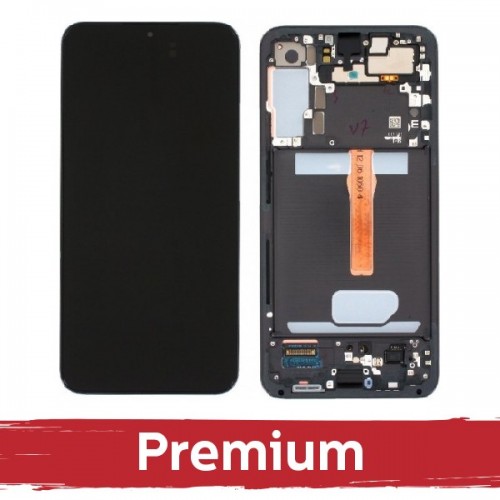 LCD Display Compatible With Samsung S906 S22 Plus with Frame / Green / OEM