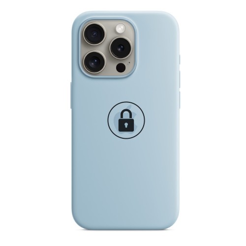 Phone Case "Silicone Case v2" for iPhone 15 Pro Max / Light Blue / in package