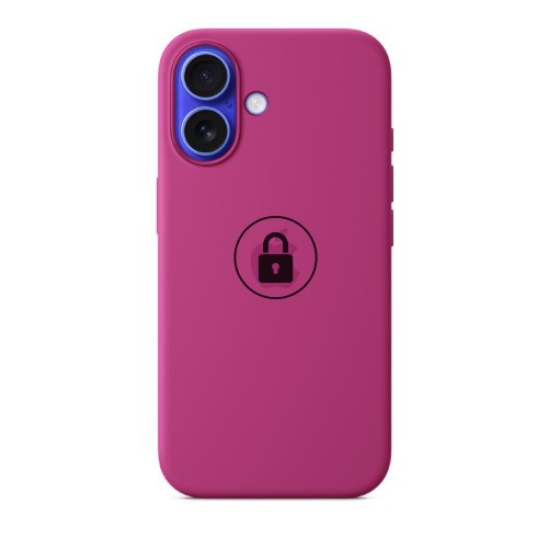 Phone Case "Silicone Case v2" for iPhone 16 / Fuchsia / in package