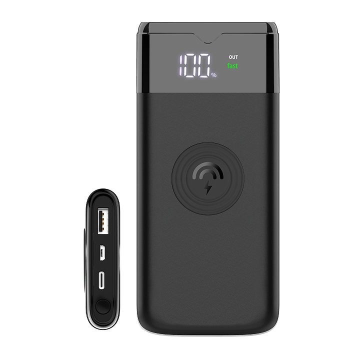 Varavirtalähde POWER BANK Dudao K13Pro 10000mAh langattomalla latauksella (PD+QC3.0 10W) musta