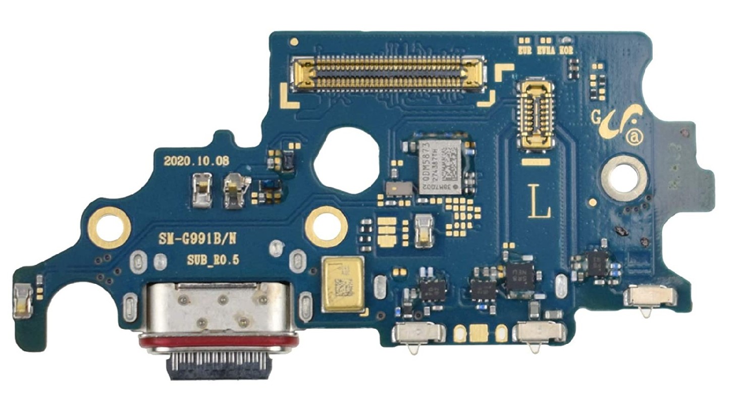 Flex Samsung G991 S21 liittimelle, mikrofonille ja SIM-lukijalle alkuperäinen (huoltopakkaus)