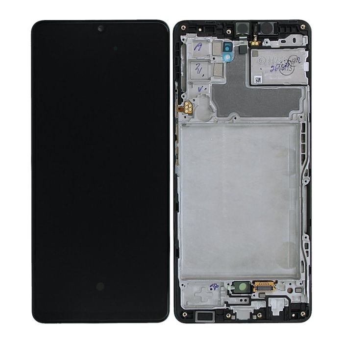 LCD näyttö Samsung A426 A42 5G 2021 kosketusnäytöllä ja kehyksellä musta alkuperäinen (huoltopakkaus)