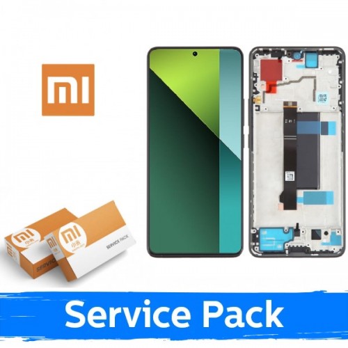 LCD-näyttö yhteensopiva Xiaomi Poco F6 5G kehyksellä / musta / (Service Pack)
