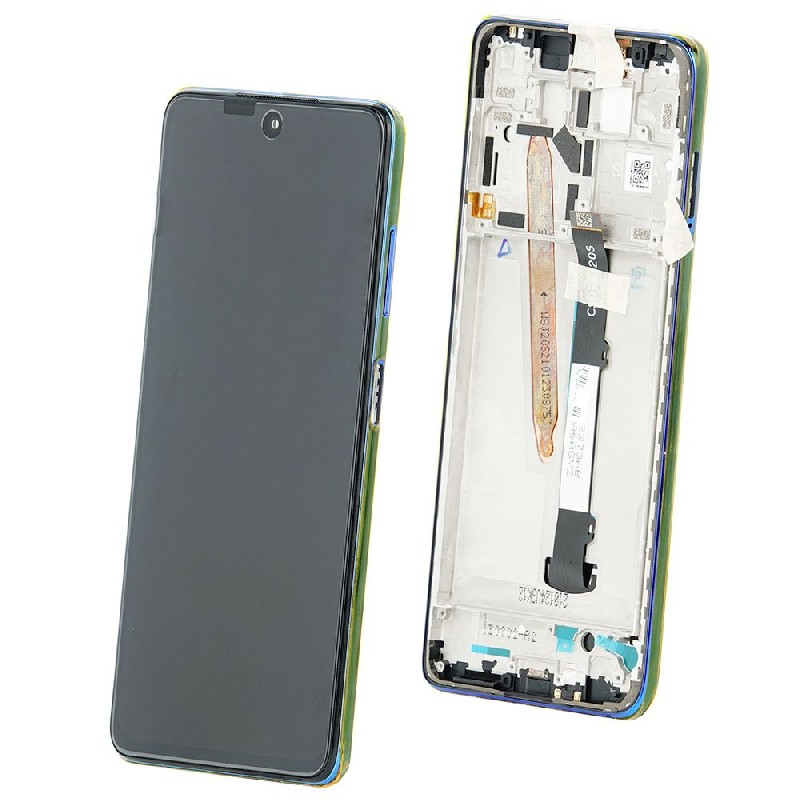 LCD-näyttö Xiaomi Poco X3 Pro/X3/X3 NFC kosketusnäytöllä kehyksellä Frost Blue alkuperäinen (service pack)