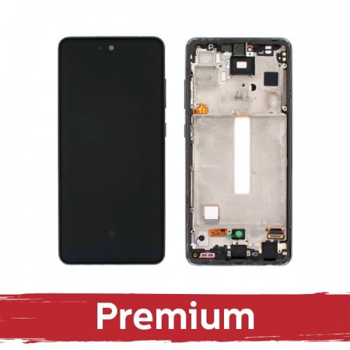 LCD näyttö yhteensopiva Samsung A528 A52s (A526 A52 / A525 A52) kehyksellä / Awesome Blue / OEM
