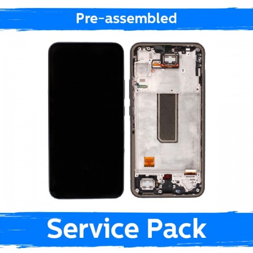 LCD Display Compatible With Samsung A346 A34 5G With Frame / Violet / (Pre-assembled Service Pack)