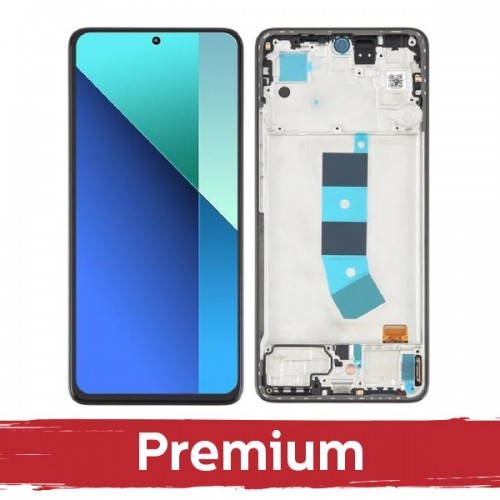 LCD näyttö yhteensopiva Xiaomi Redmi 13 4G / Redmi 13 5G / Poco M6 4G musta kehyksellä OEM