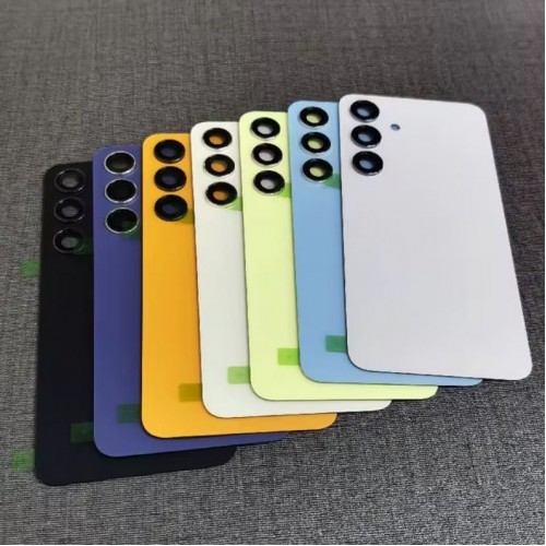 Back Cover Compatible With Samsung S926 S24 Plus / Amber Yellow / (with camera lens) OEM