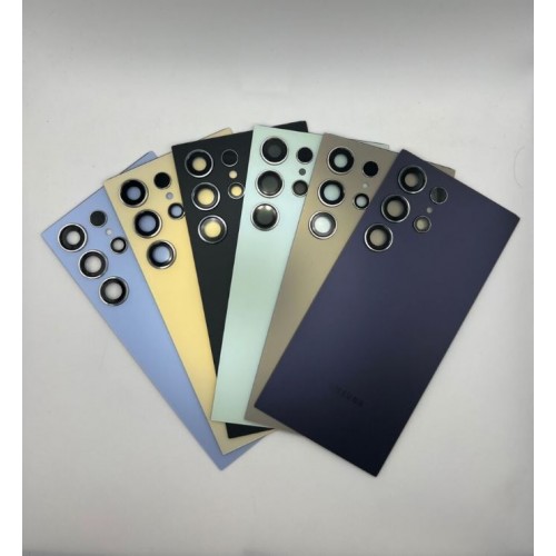 Back Cover Compatible With Samsung S928 S24 Ultra / Titanium Black / (with camera lens) OEM
