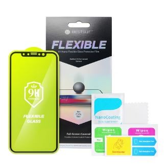 Näytönsuojalasi Bestsuit Flexible Hybrid Glass 5D Samsung A426 A42 5G:lle, kuoriystävällinen, musta
