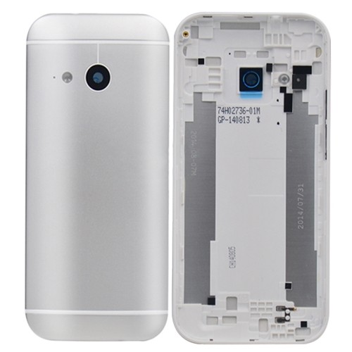 Takakansi HTC One Mini 2 (M8 mini) hopeinen alkuperäinen (käytetty Grade A)