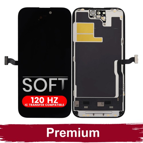 LCD-näyttö yhteensopiva iPhone 14 Pro musta (SOFT OLED / Vakaa 120Hz / Premium)
