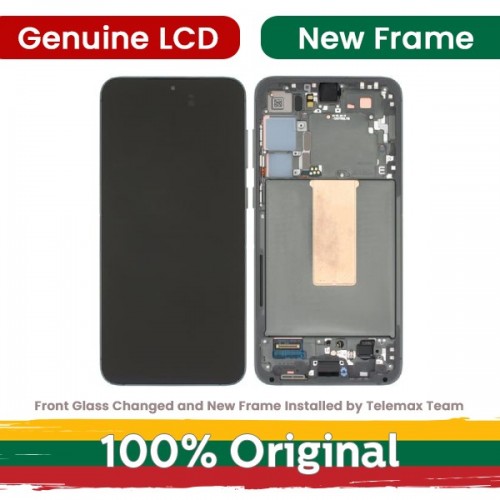LCD-näyttö yhteensopiva Samsung S916 S23 Plus kehyksellä / Cream / (Renewed: Telemax)