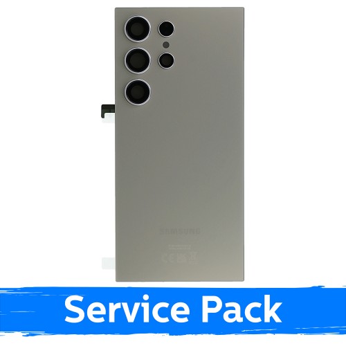 Back Cover Compatible With Samsung S928 S24 Ultra / Titanium Grey / (Service Pack)