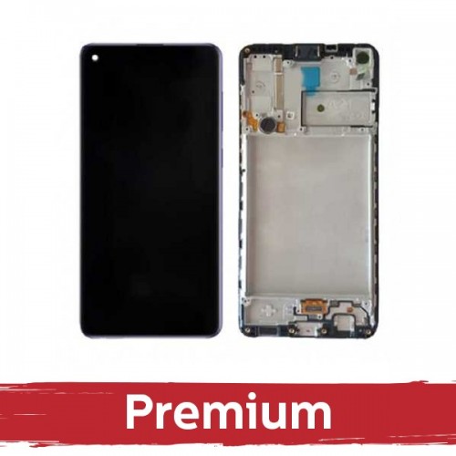 LCD-näyttö yhteensopiva Samsung A235 A23 4G musta kehyksellä OEM