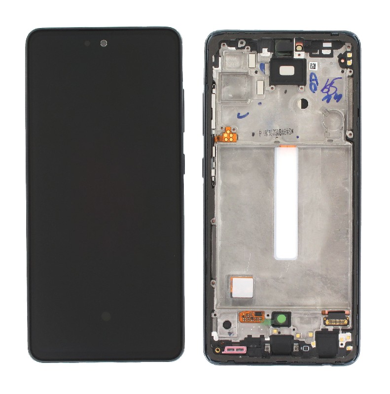 LCD näyttö Samsung A525/A526 A52 4G/5G 2021 kosketusnäytöllä ja kehyksellä Awesome Blue alkuperäinen (huoltopakkaus)