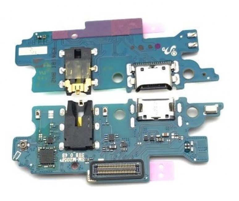 Flex Samsung M205 M20 2019 for plugin, microphone, headphone connector original (service pack)