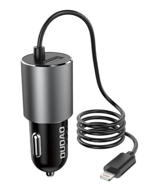 Autolaturi Dudao (R5Pro) + lightning (1xUSB; 5V 3.4A) musta