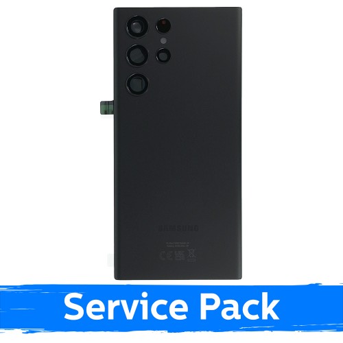 Back Cover Compatible With Samsung S908 S22 Ultra / Phantom Black / (Service Pack)