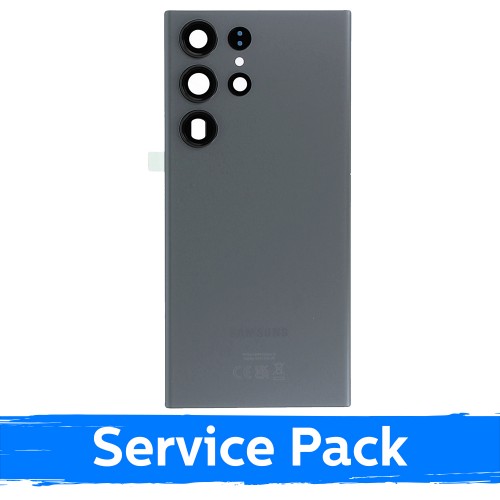 Back Cover Compatible With Samsung S918 S23 Ultra / Graphite / (Service Pack)