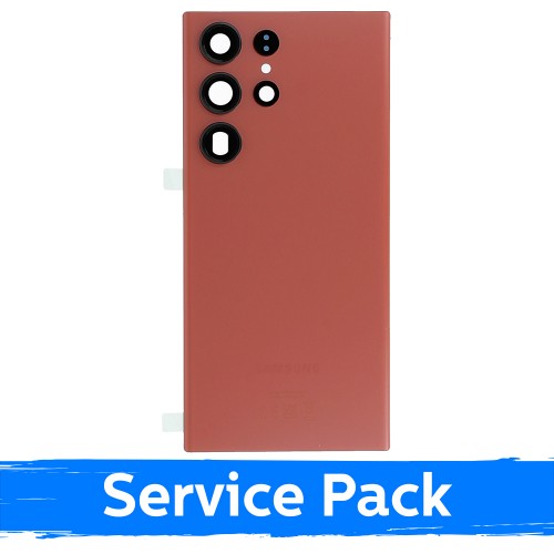Back Cover Compatible With Samsung S918 S23 Ultra / Red / (Service Pack)